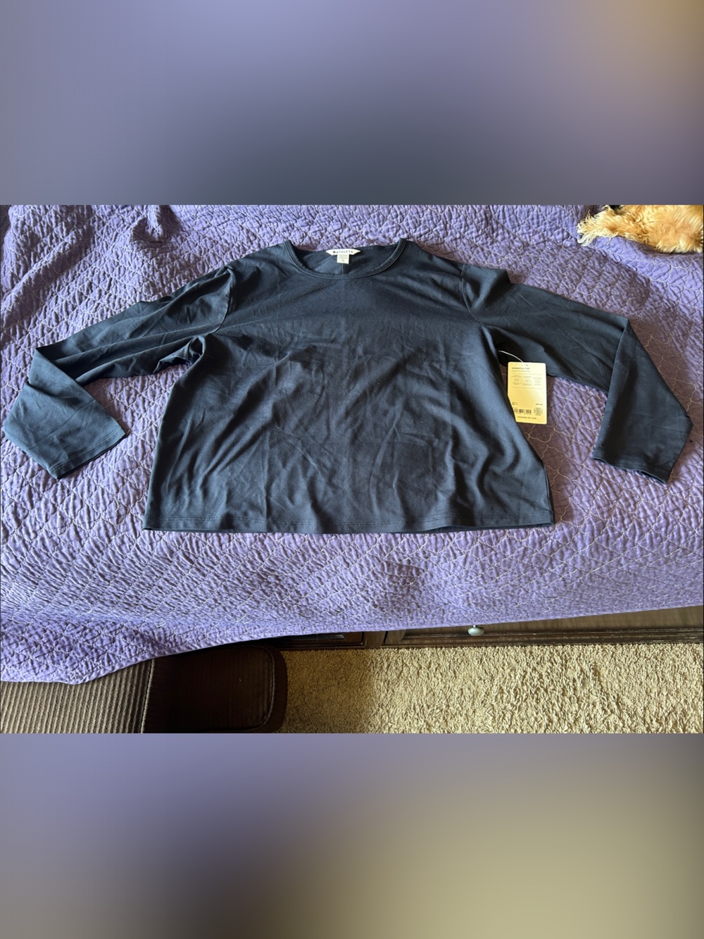 Athleta navy Long Sleeve haut essential Top